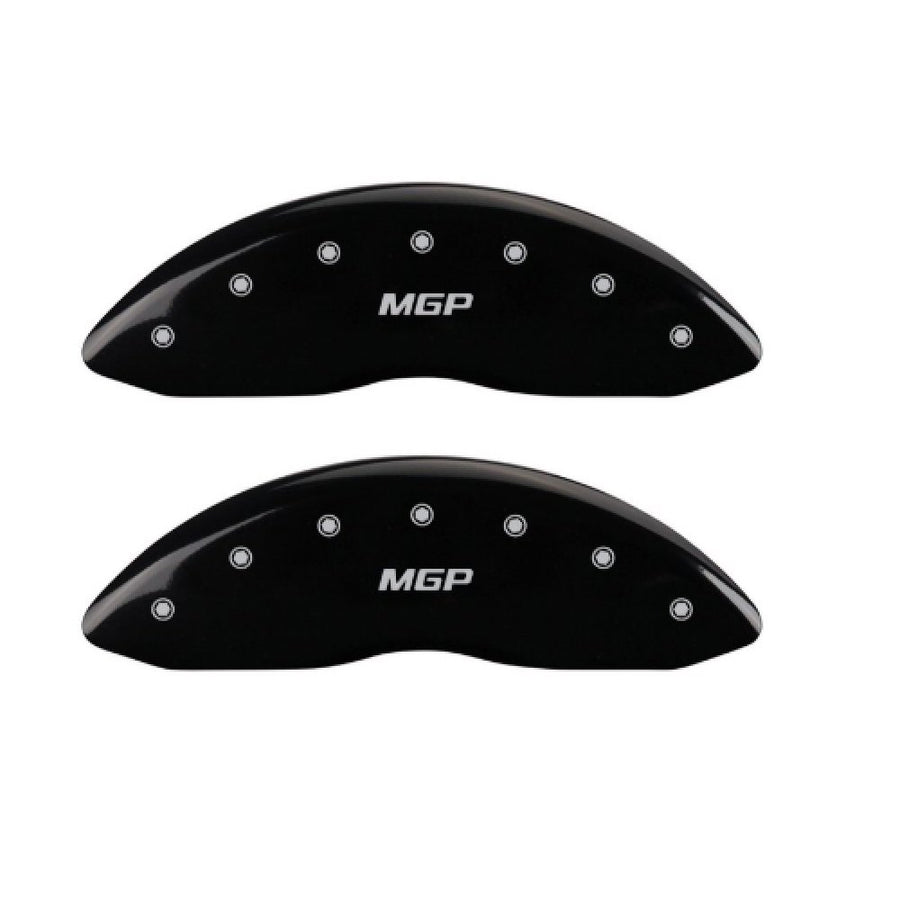MGP 36023SMGPBK Caliper Covers Black Powder Coat Finish, Silver Characters, Set of 4