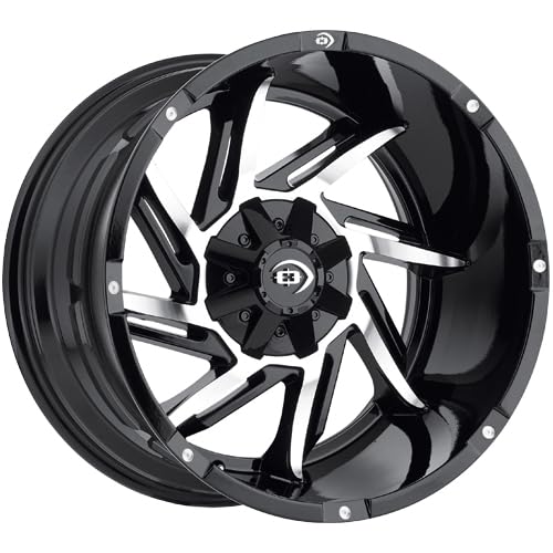 422 Prowler Vision 20x9 5x5.5"/5x150 +12mm Black/Machined Wheel Rim 20" Inch