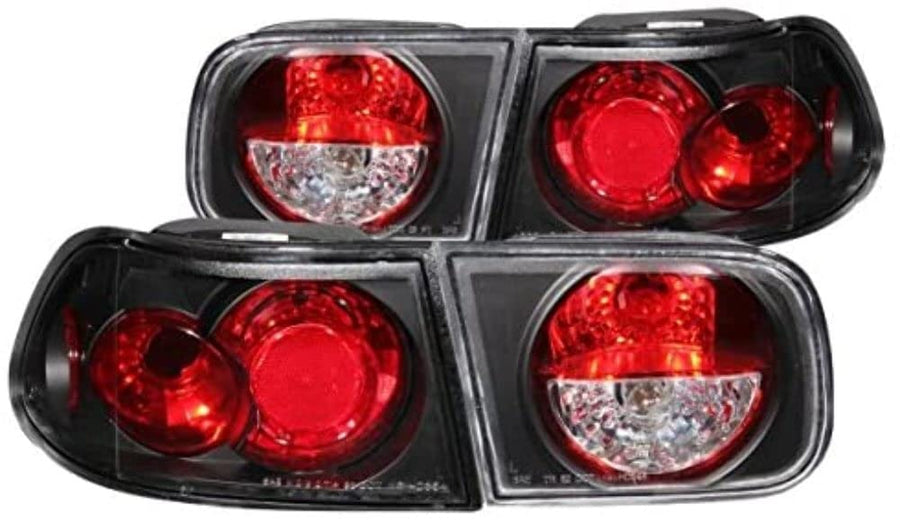 Tail Light Set Anzo USA Euro Clear Lens Pair Black