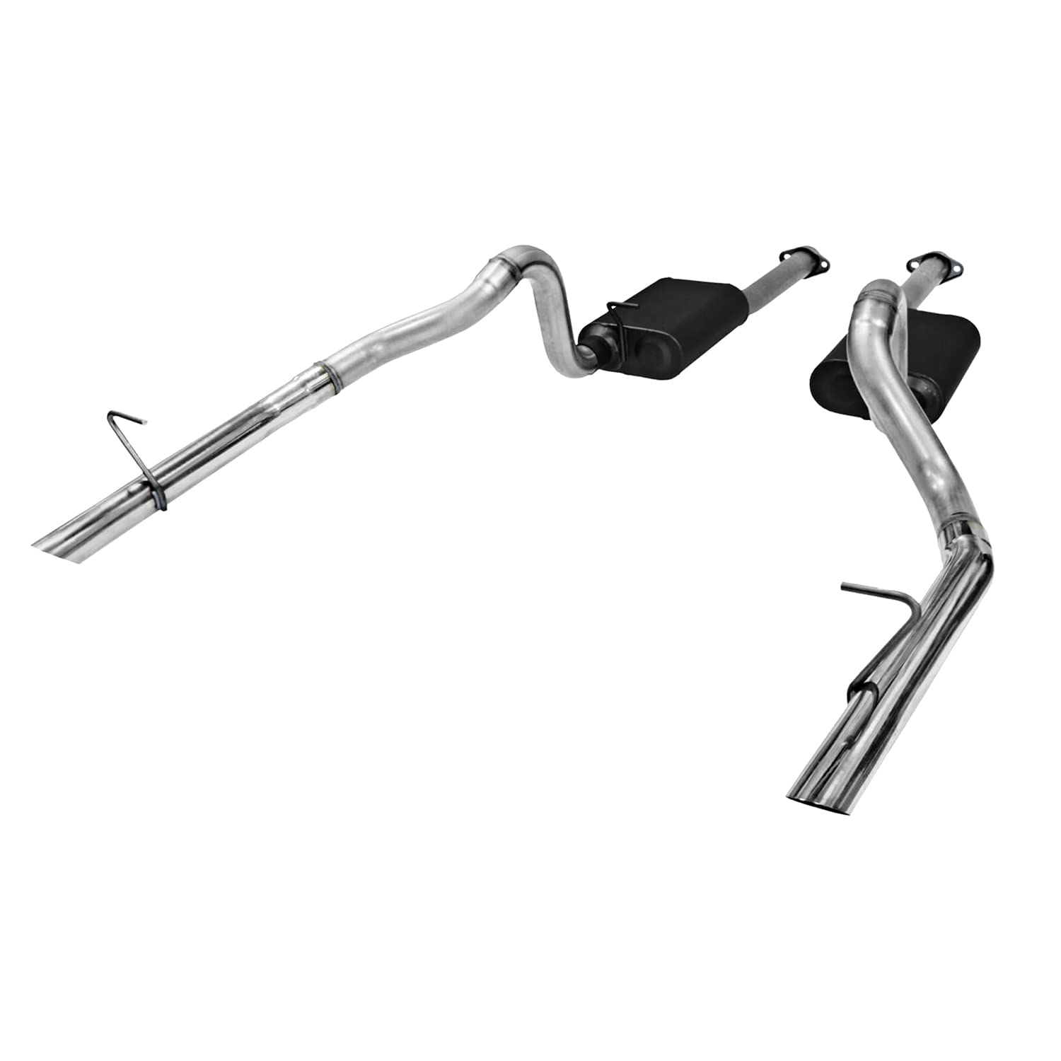 American Thunder Flowmaster 17213 Cat-Back Exhaust Kit 2.5 Inch Aluminized Steel Polished 304 Stainless Steel Tips Compatible with 1987-1993 Ford Mustang LX 5.0 and 1986 Mustang GT