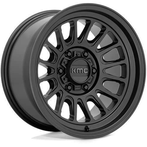 KMC Wheels KM724 Satin Black Impact OL Wheel with Aluminum (17 x 8.5 inches /6 x 139 mm, 0 mm Offset)