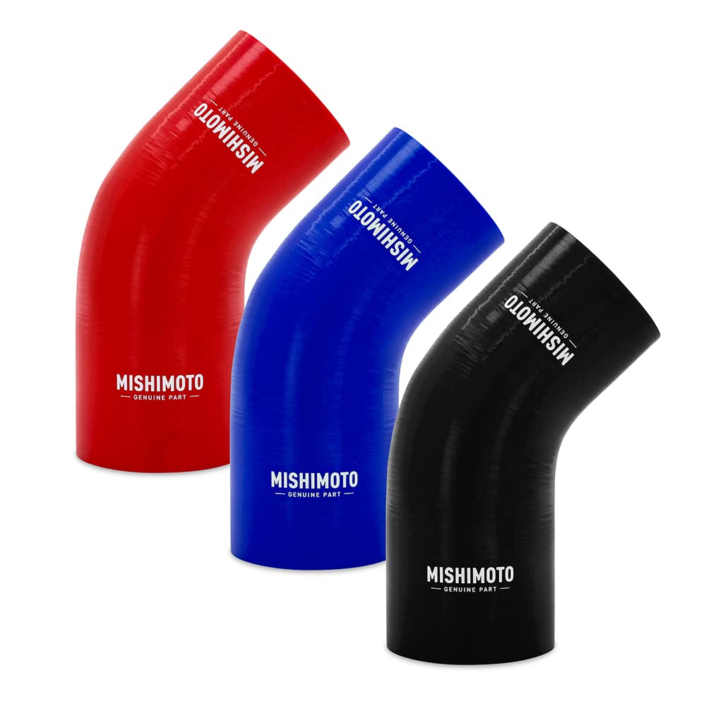 Mishimoto 45-Degree MMCP-R45-27530RD Silicone Transition Coupler, 2.75" to 3.00", Red