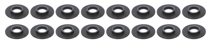 Manley Inside Valve Spring Locator, 0.062 in Thick, 1.570 in OD, 0.635 in ID, 0.835 in Spring ID, Steel, Black Oxide, Set of 16