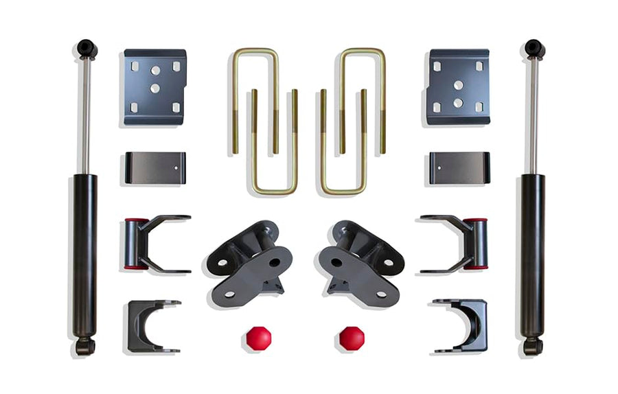 Part# 203230 MAX TRAC SUSPENSION'S is A 3" Rear LOWERING Box KIT Including FLIP KIT, Hangers, Shackles, Bump Stops & Rear Shocks