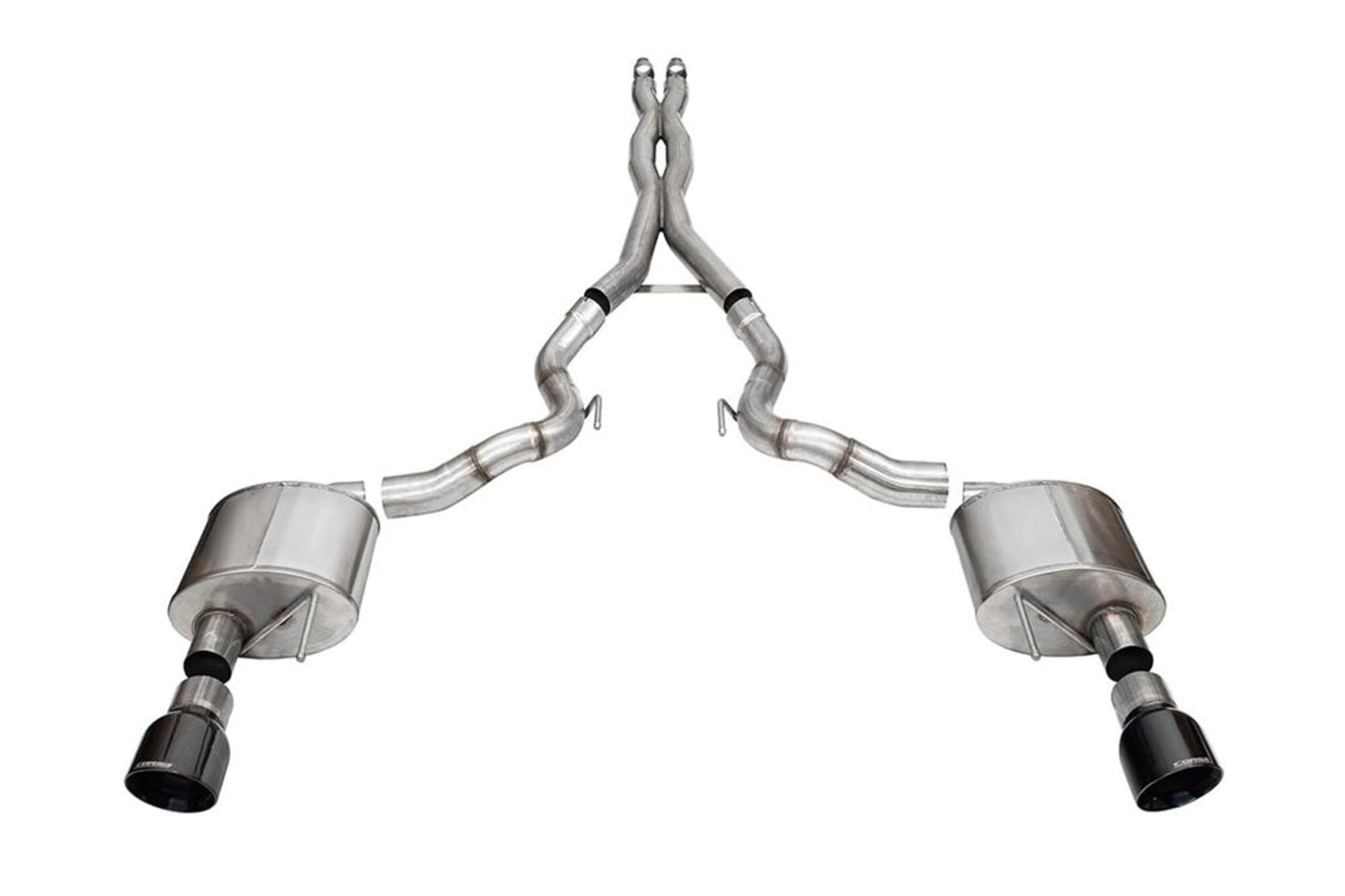 Cat-Back Exhaust 2024 Mustang GT Convertible: Xtreme & Sport / 3.0 in, 4.5 in Slash Tips (21270, 21274) by CORSA PERFORMANCE