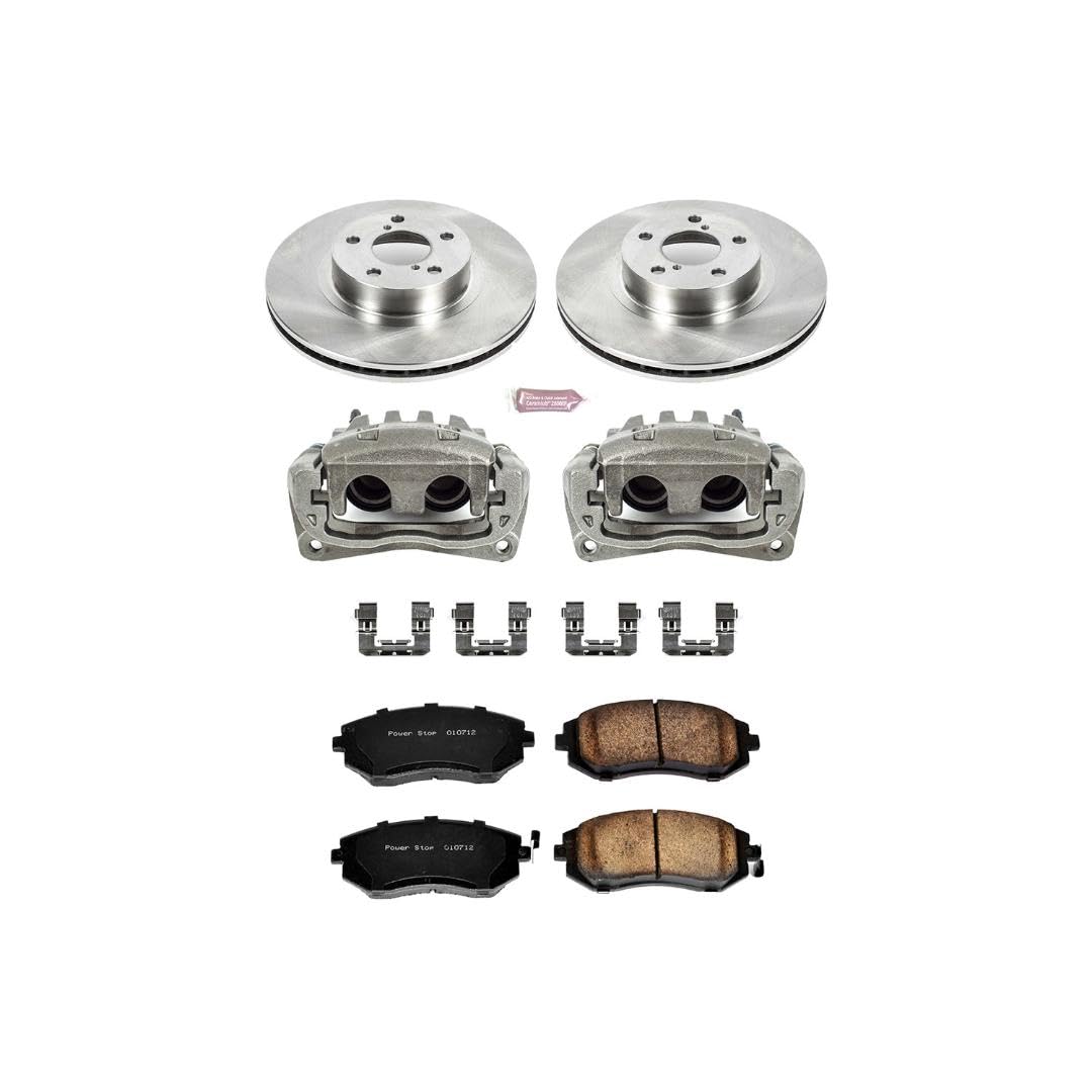 Power Stop KCOE1124 1-Click Autospecialty OE Replacement Brake Kit with Calipers For Saab 9-2X 2005-2006, Subaru Impreza 2002-2010, Subaru Legacy 2002-2004 [Model Specific]