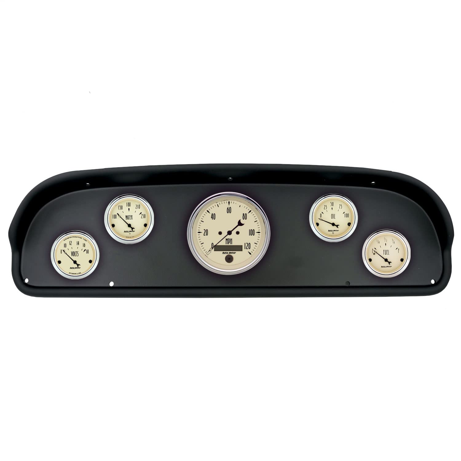 AutoMeter Dash Kit Direct Fit, (3 3/8" X1, 2 1/16" X4), Ford F100 57-60, Antique Beige (2100-02)