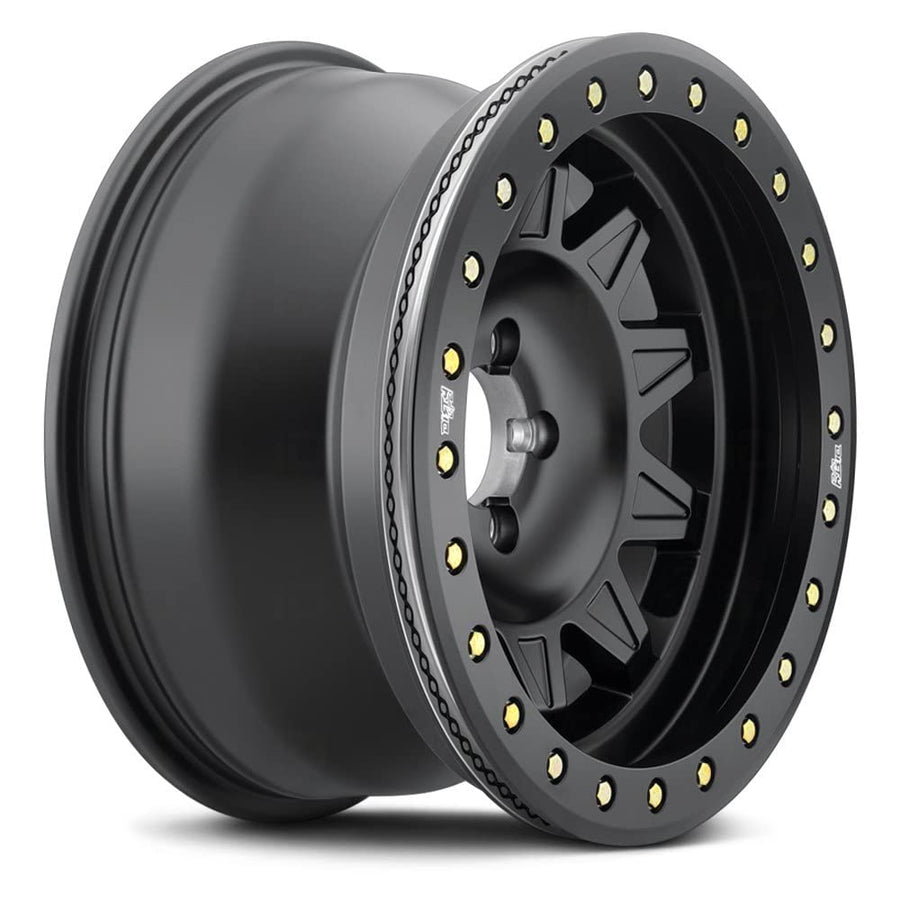 17x9 ROADKILL RACE, Bolt Pattern: 5x5/, Offset: -14, MATTE BLACK W/SIMULATED RING, set of 1
