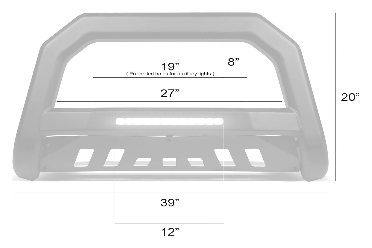 2016-2022 Chevy Colorado/GMC Canyon Armordillo AR-T Bull Bar - Matte Black