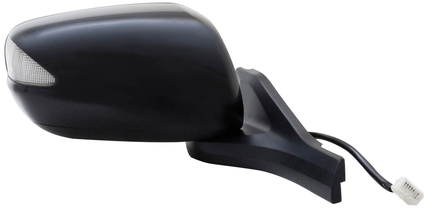 Mirror Passenger Side for Honda Insight EX Model, Black, PTM Cover, w/Turn Signal, Foldaway, Heated Power