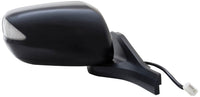 Mirror Passenger Side for Honda Insight EX Model, Black, PTM Cover, w/Turn Signal, Foldaway, Heated Power
