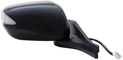 Mirror Passenger Side for Honda Insight EX Model, Black, PTM Cover, w/Turn Signal, Foldaway, Heated Power