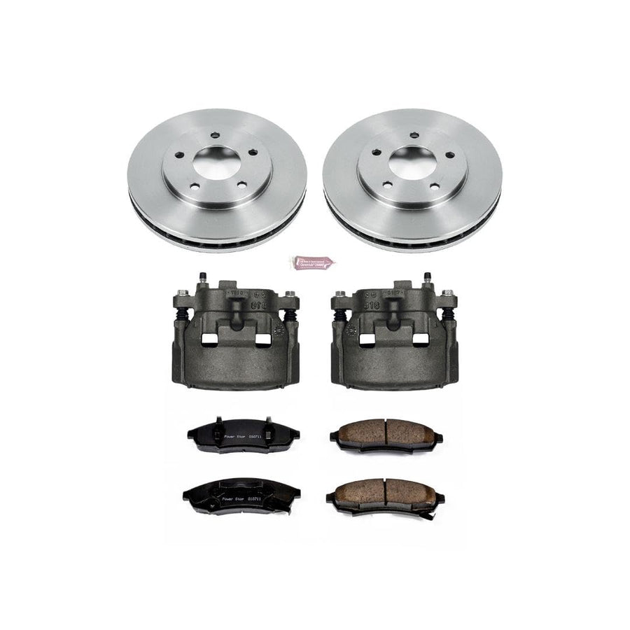 Power Stop KCOE1498 Replacement Autospeciality Front Caliper Kit- OE Rotors, Ceramic Brake Pads, Calipers For Regal, Lumina, Monte Ca, Oldsmobile Cutlass Supreme, Pontiac Grand Prix [Model Specific]