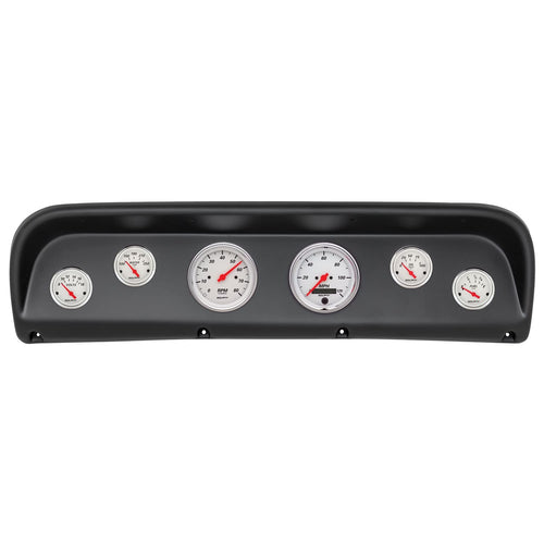 AutoMeter Dash Kit Direct Fit, Ford Truck 67-72, Tach/Mph/Fuel/Oilp/Wtmp/Volt, Arctic White (2145-03)
