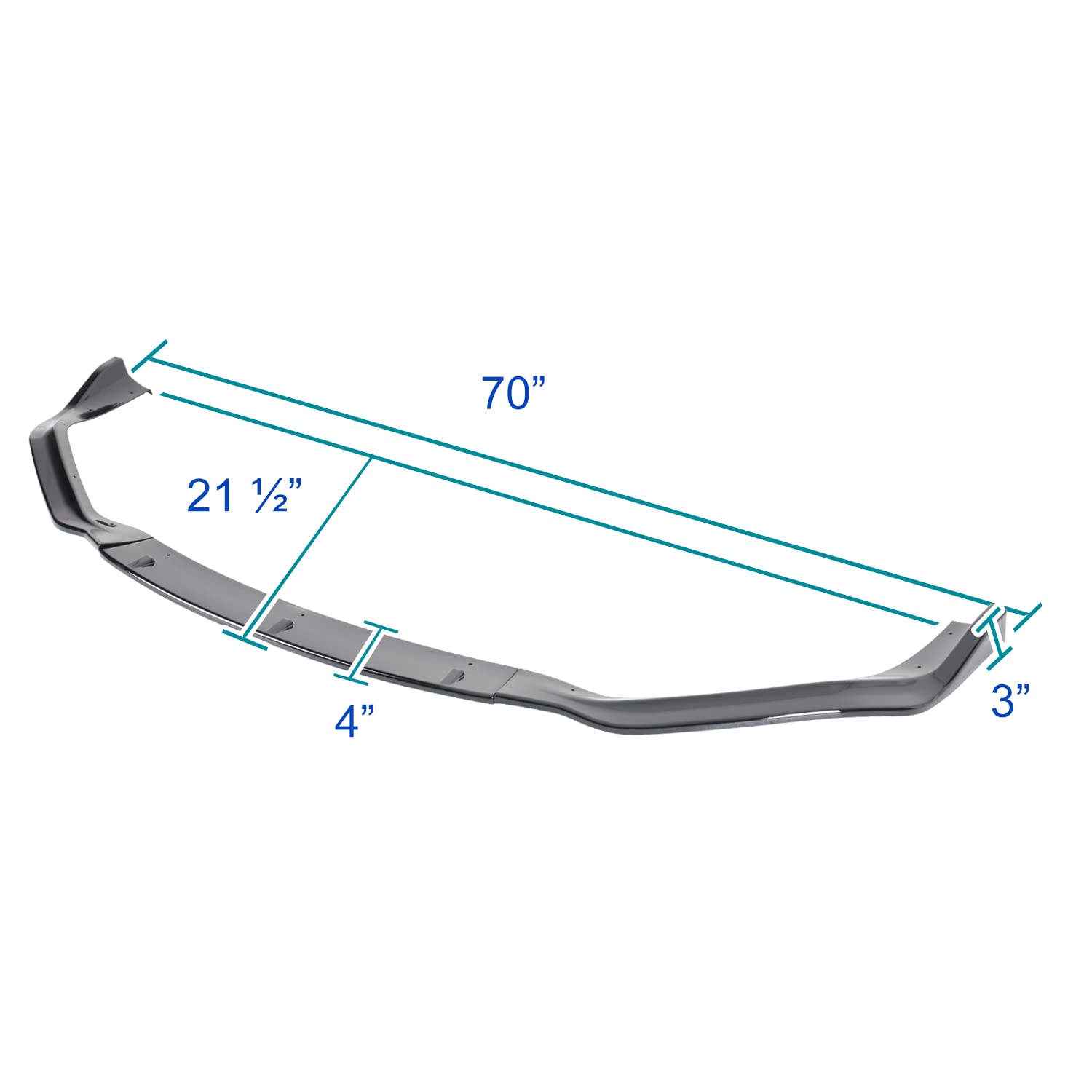 Glossy Black Spec-D Tuning Front Bumper Lip Spoiler Splitter 3PC Compatible with Lexus IS250 F-Sport 2014-2016