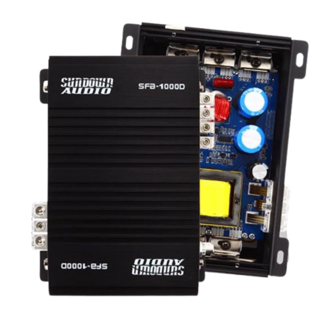 Full Range Sundown Audio Class D Monoblock Amplifier - 1000W/600W RMS 1-Ohm Stable Digital Car Audio Amp with Variable Filters, Bass Boost, Clipping Remote, 4-Way Protection (SFB-1000Dv2)