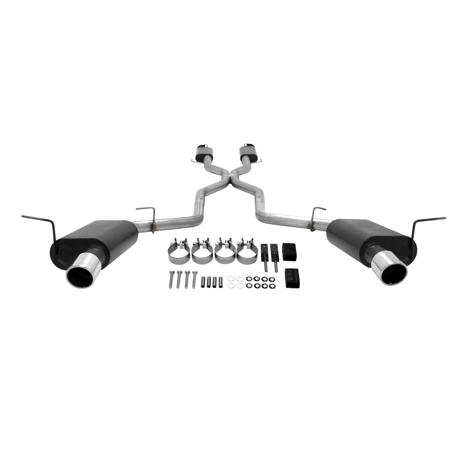 Flowmaster Force II 817651 Cat-Back Exhaust Kit 2.5 Inch 409 Stainless Steel 4 Inch 304 Polished Stainless Steel Tips Compatible with 2011-2024 Dodge Durango R/T 5.7L 2 & 4WD