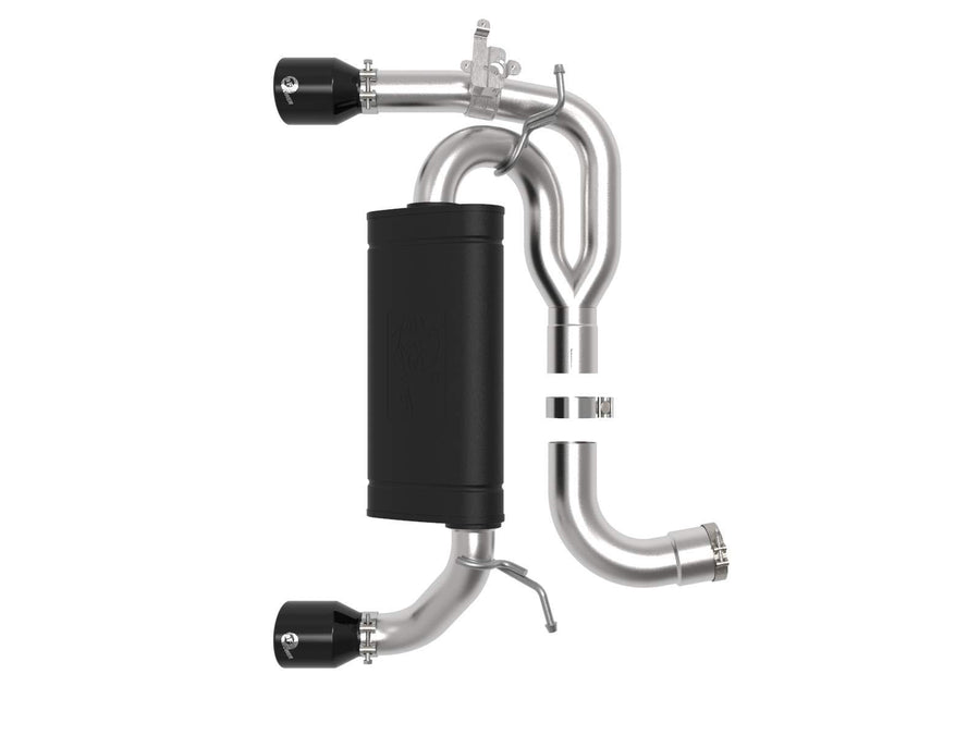 MACH Force-XP aFe Power 49-36348-B 3 IN to 2-1/2 IN 304 Stainless Steel Axle-Back Exhaust Black
