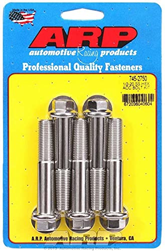 ARP 1/2-20" x 2.750 UHL 6-Point Stainless Steel Bolt Kit - 5 Piece 745-2750