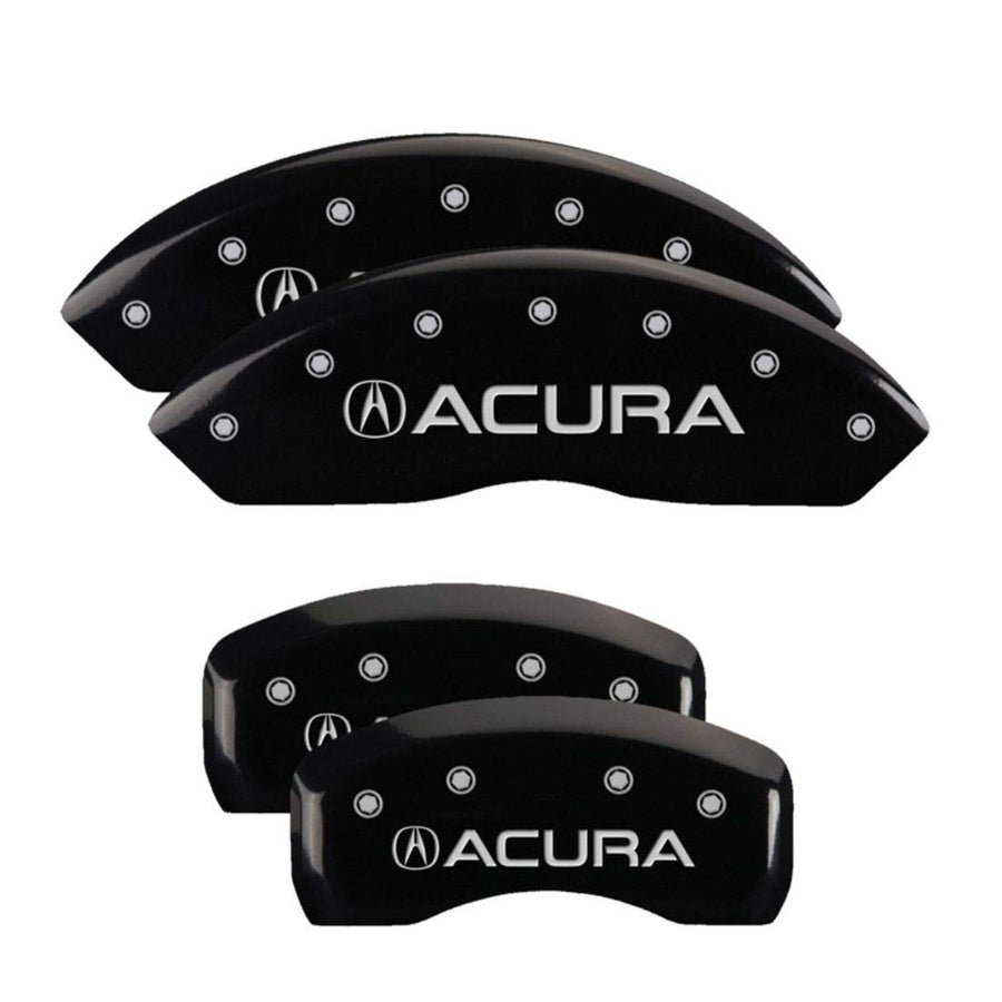 MGP Caliper Covers Black Powder Coat Finish 39001SACUBK Engraved Caliper Cover with Silver Characters, Set of 4 Acura/Acura