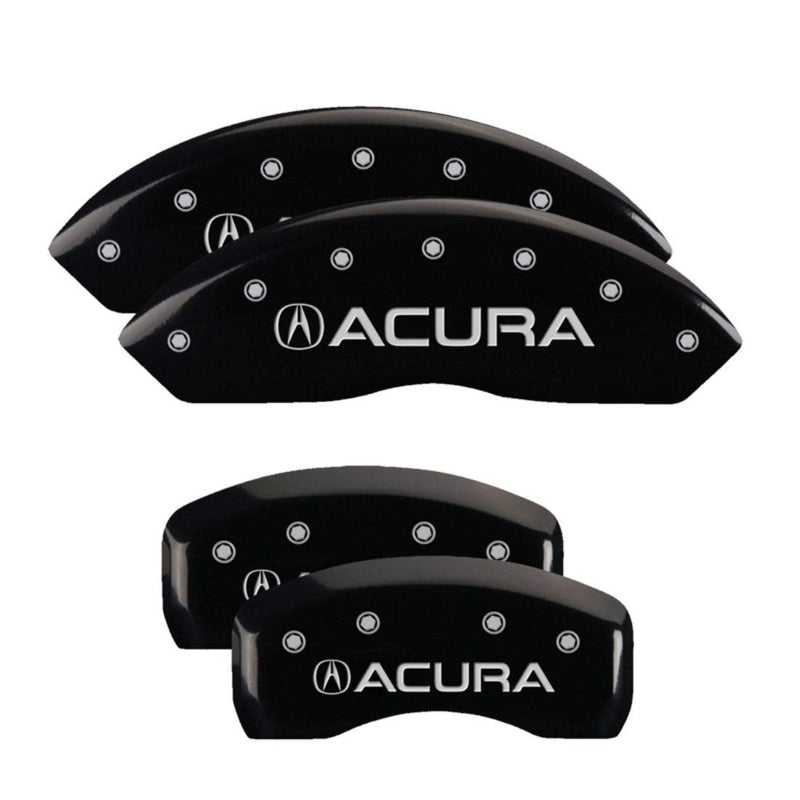 MGP Caliper Covers Black Powder Coat Finish 39001SACUBK Engraved Caliper Cover with Silver Characters, Set of 4 Acura/Acura