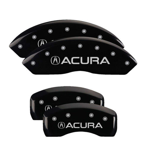 MGP Caliper Covers Black Powder Coat Finish 39016SACUBK Engraved Caliper Cover with Silver Characters, Set of 4 Acura/Acura