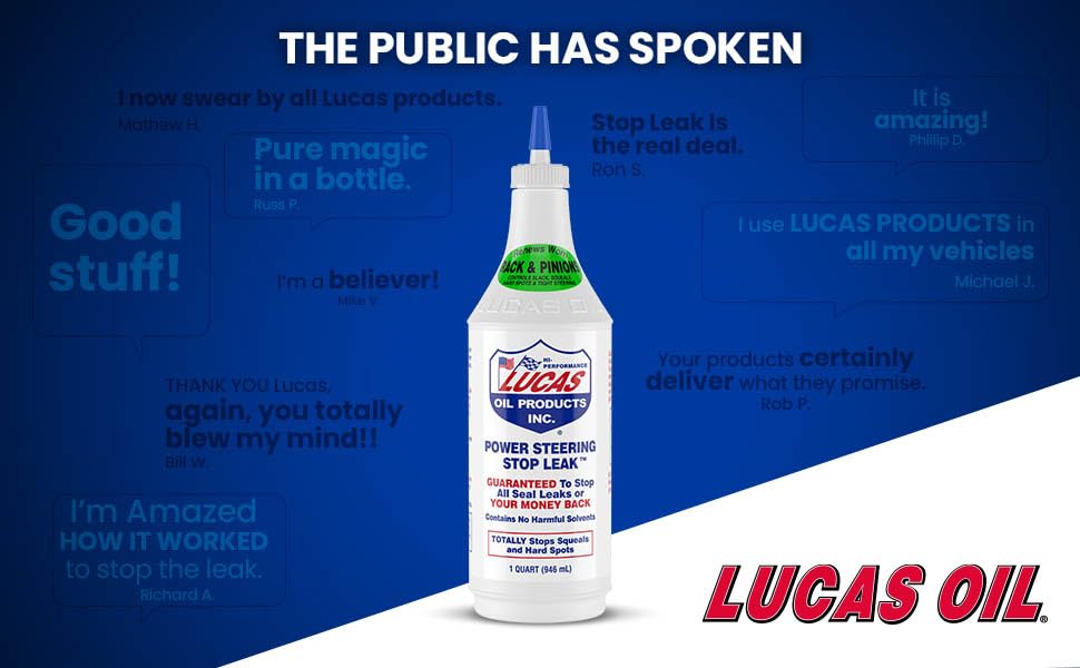 Power Steering Stop Leak Lucas Oil - 1 Quart