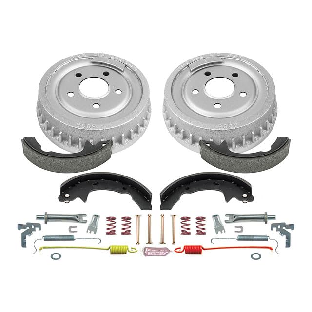 Power Stop Autospecialty KOE15315DK Rear Replacement Brake Kit-OE Brake Drums & Ceramic Brake Pads For Ford Taurus 1993-2000, Mercury Sable 1993-2000 [Model Specific]