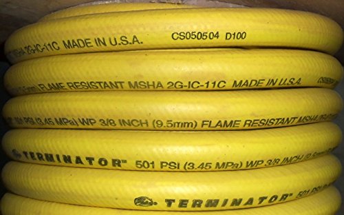 Gates Type C Nitrile 32020006 Terminator Air and Multi-Purpose Hose, 501 Maximum Pressure, 600' Length, 375" ID