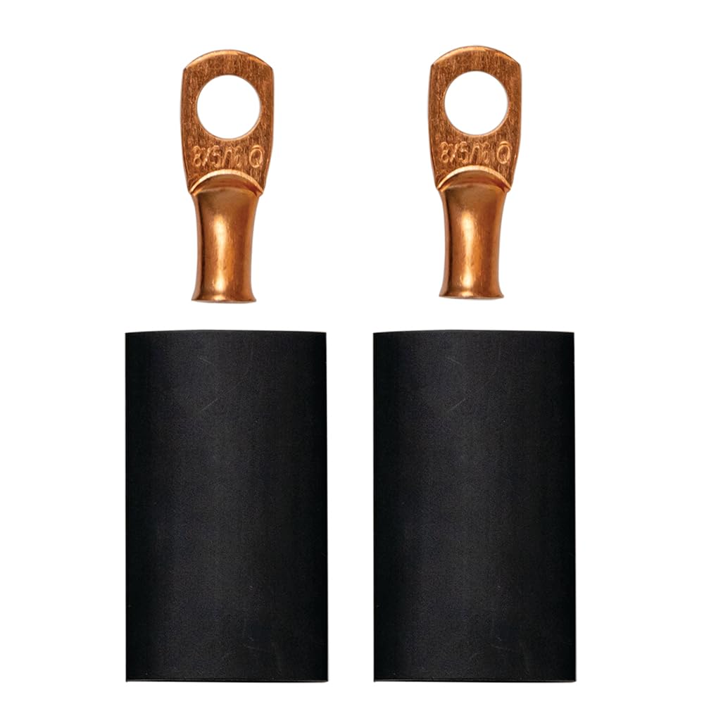 Battery Cable Terminal Kit Moroso 74162 for Crimp/Solder, 8 Ga Wire, 5/16 Diameter Stud, Pack of 2