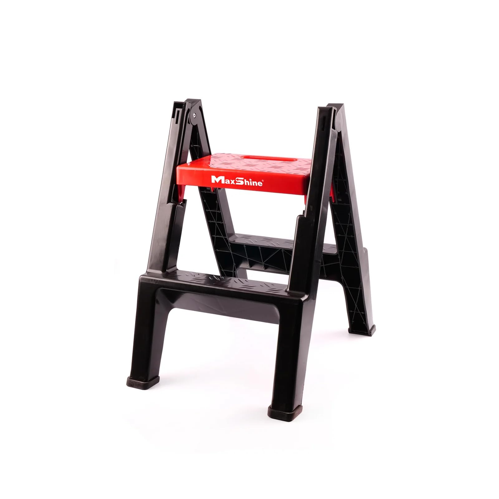 Maxshine Step Stool Folding - Ladder Double-Sided - Anti-Slip Rubber Feet and Textured Platform, Designed for Ease of use & Simple Storage. - Load Capacity: 250 lbs