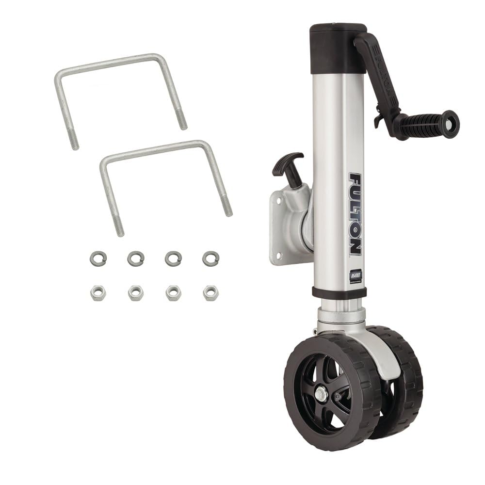F2 Fulton Marine Trailer Jack, 1,600 lbs. Lift Capacity, Sidewind, Bolt-On Side Mount, 10 Inch Travel