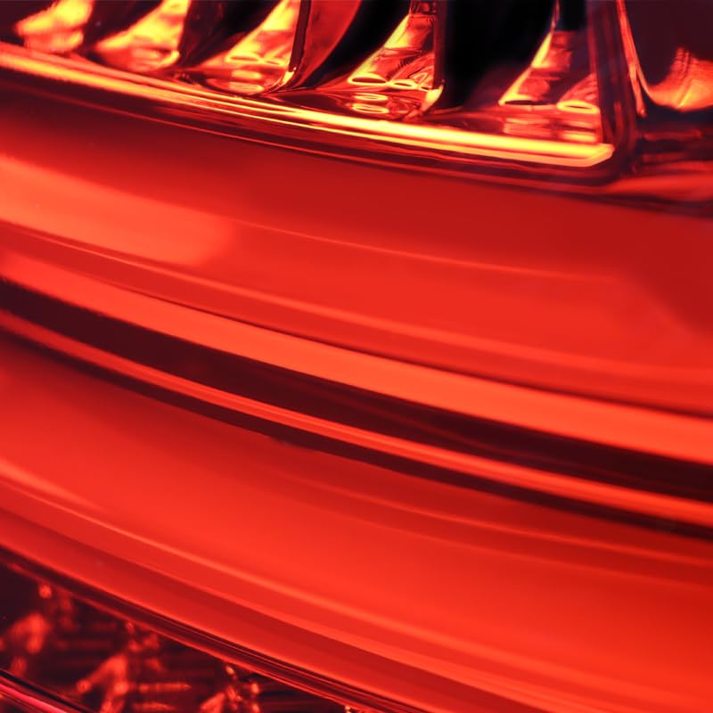 Red LED Bar Tail Lights SPEC-D TUNING Compatible with 2015-2017 Volkswagen Golf GTI Models, Left + Right Pair Assembly