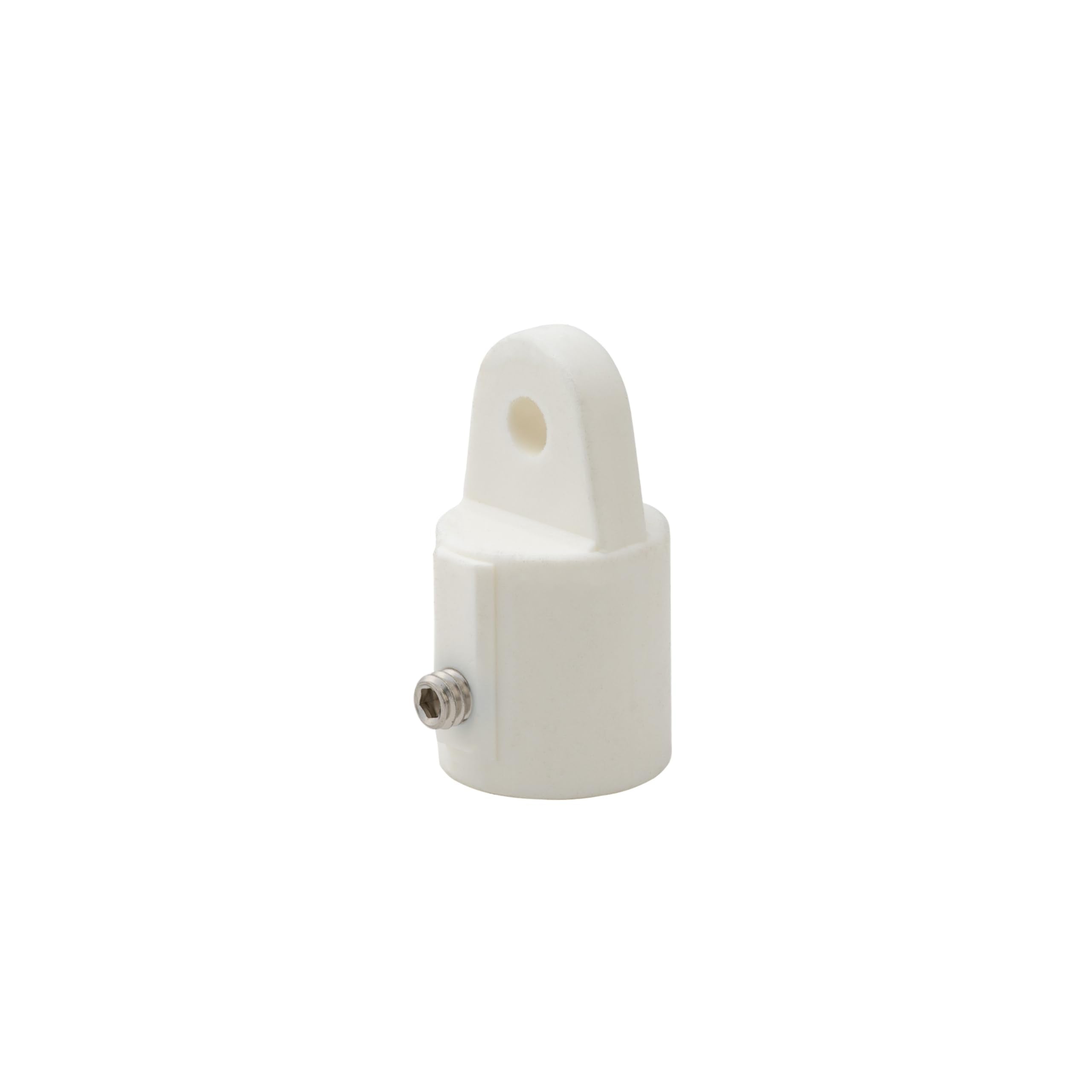 3/4" Inside Eye Top Fitting Whitecap Nylon with Set Screw - White, Pair