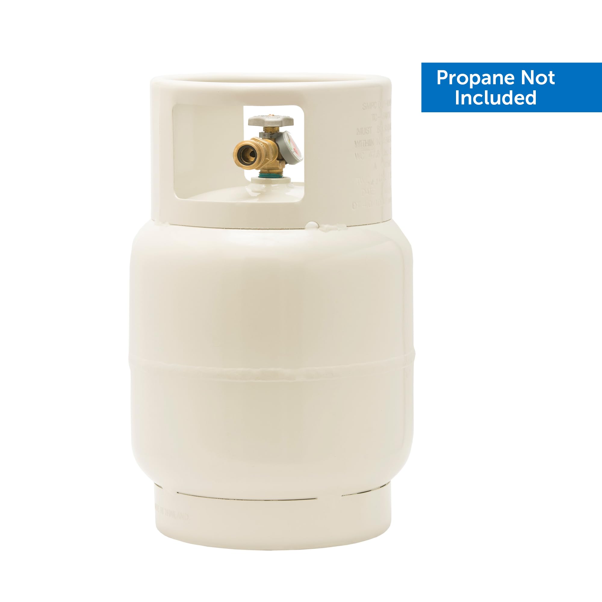 Flame King 20LB YSN201BT Steel Floor Buffer Propane Tank Cylinder with Vapor Valve and Level Gauge, White