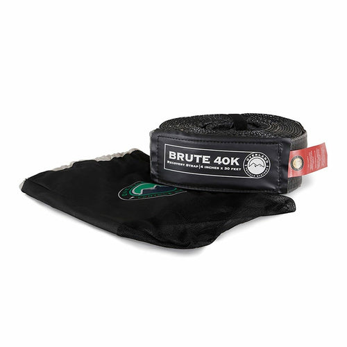 Tow Strap Overland Vehicle Systems 4" x 30' Gray with Black Ends & Storage Bag