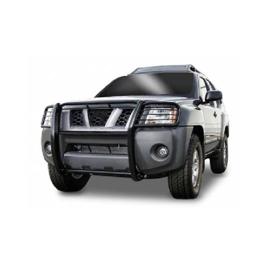 Grille Brush Black Horse Bumper Guard Modular Black Compatible with 2005-2015 Nissan Xterra-17A112100MA