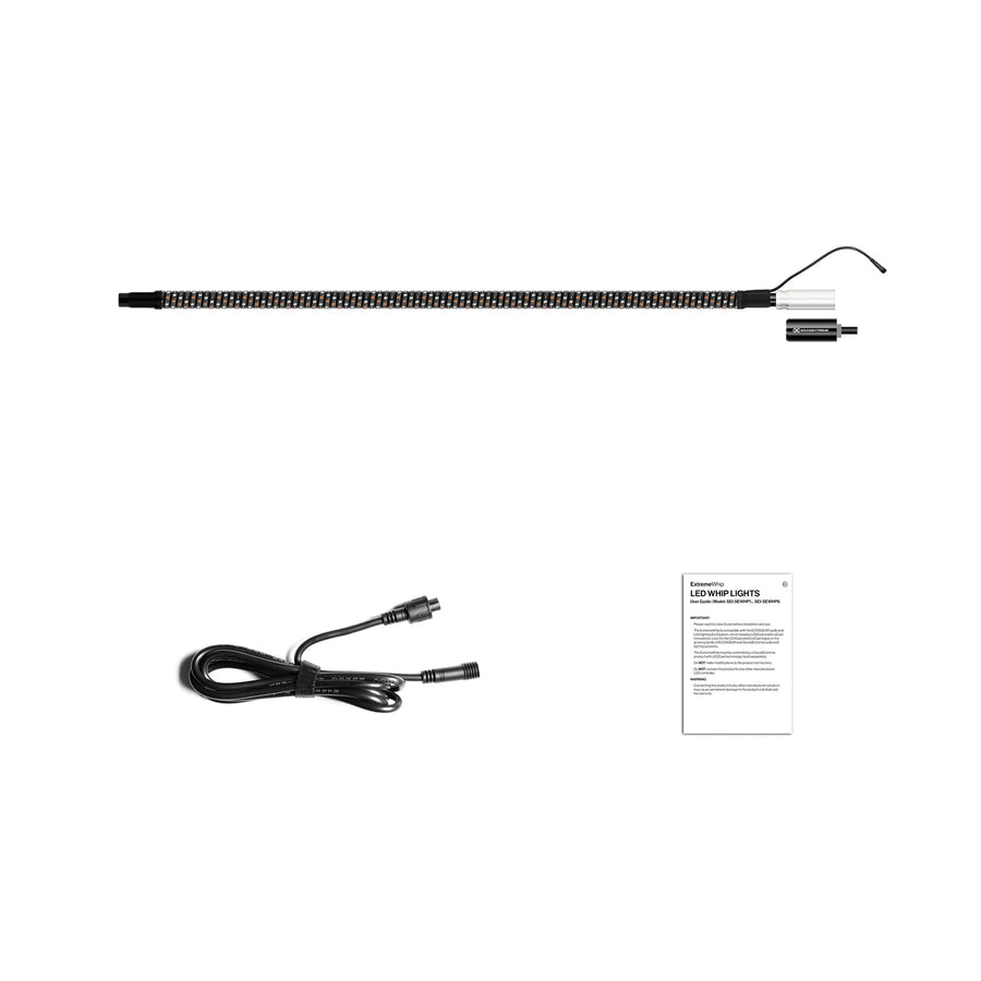 ExtremeWhip by ECOXGEAR SoundExtreme 4FT LED Whip and Quick Release Magnetic Whip Mount Waterproof Dirt Proof LEDCast Compatible