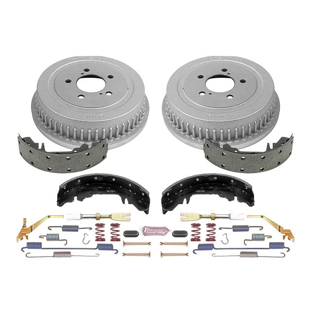 Power Stop KOE15267DK Rear Replacement Brake Kit-OE Brake Drums & Ceramic Brake Pads For Grand Voya, Town & Country, Town & Country, Voyager, Caravan, Grand Caravan [Model Specific]