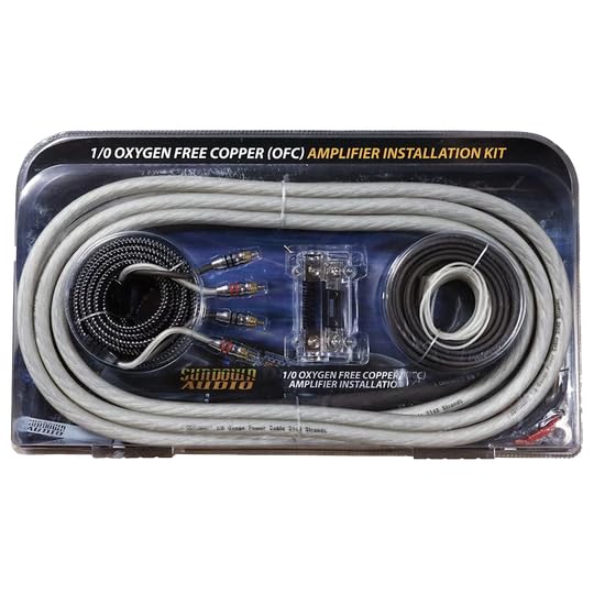 Sundown Audio CBL-1/0KIT Premium 4 Gauge Amplifier Wiring Kit – 20ft Power/Remote, 16GA Speaker Wire, 150A ANL Fuse w/Adapters, RCA, Loom, Complete Install Kit for Car Audio & Powersports