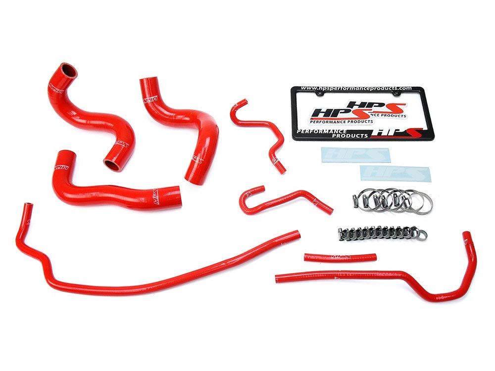 Red HPS Silicone Radiator Hose Kit Coolant OEM Replacement 57-1723-RED