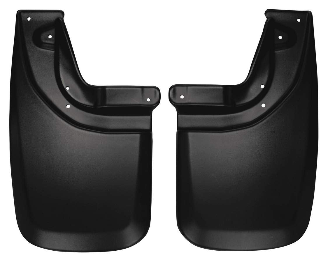 Rear Mud Guards - Husky Liners | 2005-2015 Toyota Tacoma w/OEM Fender Flares & Mud Guards, Rear Set - Black, 2 Pc. | 57931