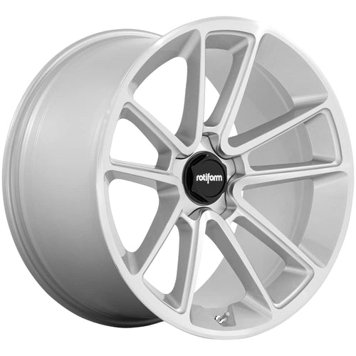 R192 Btl Rotiform Wheel, 22x10.0 +60 Offset 5x130, Gloss Silver With Machined Face - R192220063+60