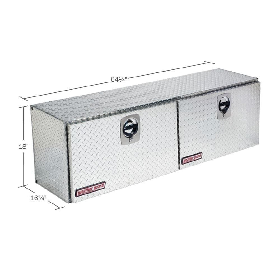 Weather Guard Super Hi-Side Model 365-0-02 Truck Box, Aluminum, Clear, 10.8 cu ft capacity