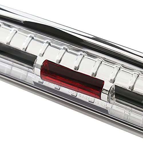 Chrome Top Mount SPEC-D TUNING LED 3rd Third Brake Light Compatible with 2009-2013 Dodge Ram 1500, 2010-2013 Dodge Ram 2500/3500