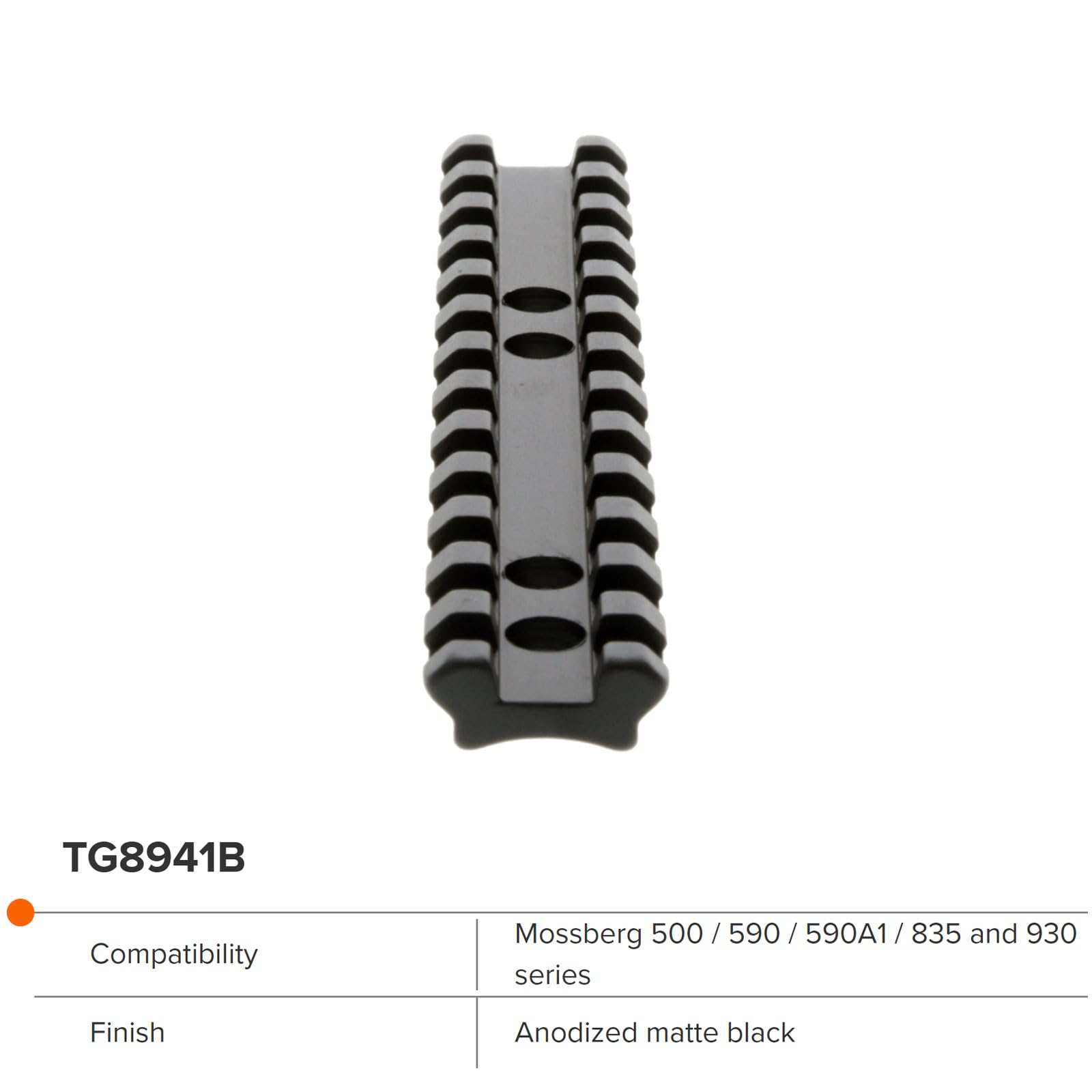 Tactical TRUGLO Hunting Shooting Durable Aluminum Mounting Picatinny Optic Rail Compatible with Picatinny & Weaver-Style Rings Screws Wrench Included for Mossberg 500/590 / 590A1 / 835 & 930 Series