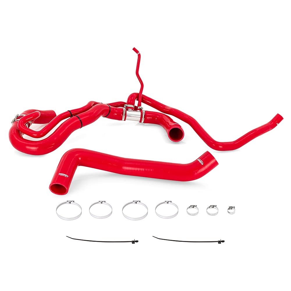 Mishimoto Silicone Coolant Hose Kit MMHOSE-DMAX-17RD, fits Chevrolet/GMC 6.6L Duramax 2017-2019, Red