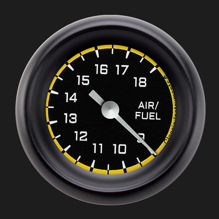 AX194YBPF Classic Instruments Autocross Yellow 2 1/8" Air Fuel Ratio Gauge