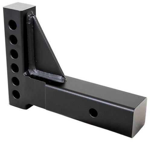 Weight Distribution Hitch Shank Husky Towing 32459 - 2-1/2 Inch to 2 Inch Square, 10 Inch Length, 4-1/4 Inch Rise, 6-3/4 Inch Drop, 6,000 lbs Weight Capacity, Black Powder Coated Steel