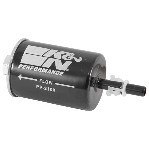 K&N High Performance Gasoline Fuel Filter: Premium Fuel Filter, Engine Protection Compatible with 1982-2012 GM Truck/Passenger Car Fuel Injected Gasoline Engines, PF-2100